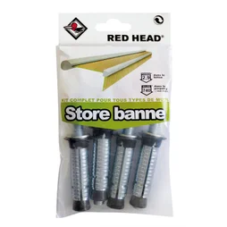 Kit Chevilles À Expansion Store De Terrasse Red Head, Diam.16 X L.65 Mm