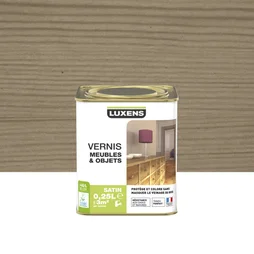 Vernis Meuble Et Objets Vernis Meubles Et Objets Luxens, Gris Zinc Satiné, 0.25L