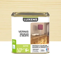Vernis meubles et objets LUXENS, incolore satiné, 0L75