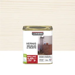 Vernis Meuble Et Objet Vernis Meubles Et Objets Luxens, Blanc Brillant, 0.25L