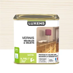 Vernis Meuble Et Objet  Luxens, Blanc Satiné, 0.75L