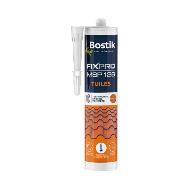 Colle joint int/ext polymere bostik fixpro msp126 tuile brique 290ml