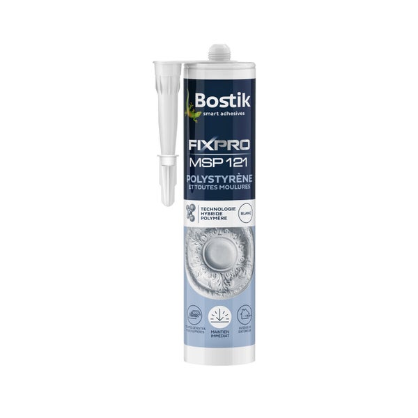 Colle joint int/ext polymere bostik fixpro msp121 polystyr/moulur 290