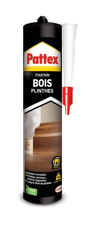 Colle fixation interieur acryliq pattex ni clou ni vis bois/plint 380g