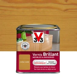 Vernis Meuble Et Objet V33, Chêne Doré Brillant, 0.75L