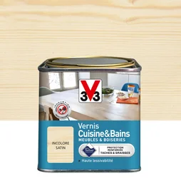 Vernis Cuisine Et Bain V33, Incolore Satiné, 0.75L