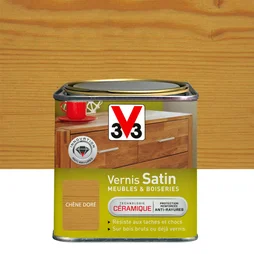 Vernis Meuble Et Objet V33, Chêne Doré Satiné, 0.75L