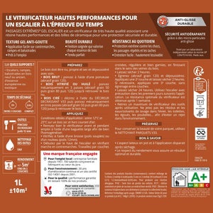 Vitrificateur Gel Escalier V33, Incolore Satiné, 2.5 L