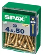 Lot De 30 Vis Acier Tête Fraisée Spax, Diam.4.5 Mm X L.50 Mm