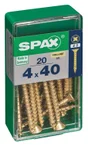 Lot De 20 Vis Acier Tête Fraisée Pozidriv Spax, Diam.4 Mm X L.40 Mm