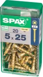 Lot De 20 Vis Acier Tête Fraisée Pozidriv Spax, Diam.5 Mm X L.25 Mm