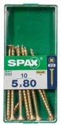 Lot De 10 Vis Acier Tête Fraisée Pozidriv Spax, Diam.5 Mm X L.80 Mm