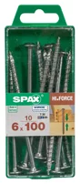 Lot De 10 Vis Acier Tête Fraisée Bombée Torx Spax, Diam.6 Mm X L.100 Mm