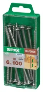 Lot De 10 Vis Acier Tête Fraisée Bombée Torx Spax, Diam.6 Mm X L.100 Mm