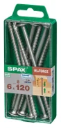 Lot De 8 Vis Acier Tête Fraisée Bombée Torx Spax, Diam.6 Mm X L.120 Mm