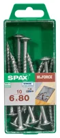 Lot De 10 Vis Acier Tête Fraisée Bombée Torx Spax, Diam.6 Mm X L.80 Mm