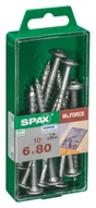 Lot De 10 Vis Acier Tête Fraisée Bombée Torx Spax, Diam.6 Mm X L.80 Mm