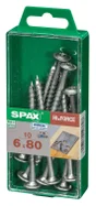 Lot De 10 Vis Acier Tête Fraisée Bombée Torx Spax, Diam.6 Mm X L.80 Mm