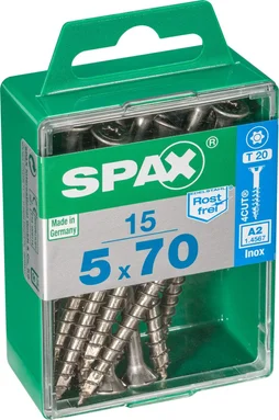 Lot De 15 Vis En Acier Inoxydable, Empreinte Torx, 5X70 Mm