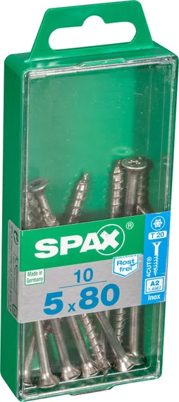 Lot De 10 Vis En Acier Inoxydable, Empreinte Torx, 5X80 Mm
