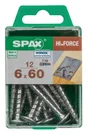 Lot De 12 Vis Acier Tête Fraisée Bombée Torx Spax, Diam.6 Mm X L.60 Mm