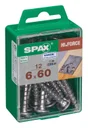 Lot De 12 Vis Acier Tête Fraisée Bombée Torx Spax, Diam.6 Mm X L.60 Mm