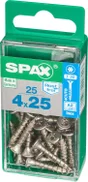 Lot De 25 Vis Inox Tête Fraisée Torx Spax, Diam.4 Mm X L.25 Mm