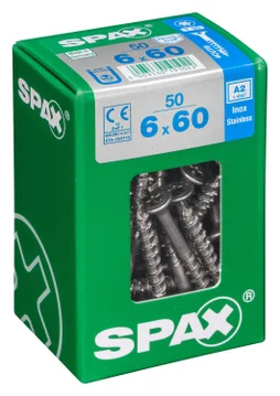 Lot De 50 Vis En Acier Inoxydable, Empreinte Torx, 6X60 Mm