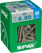 Lot De 80 Vis Inox Tête Fraisée Torx Spax, Diam.6 Mm X L.80 Mm