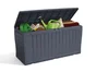 Coffre de jardin résine FLINT gris anthracite, L.117.5 x H.57 x P.45  xcm