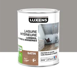 Lasure Intérieure Poutre Et Lambris Lasure Intérieure Luxens, 1 L, Gris-Gris N°3