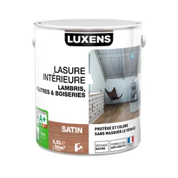 Lasure Intérieure Poutre Et Lambris Luxens, Brun Tweed, 2.5 L