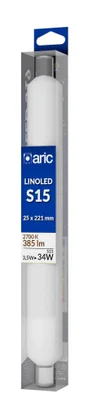 Tube led droit S15 opaque 385 Lm = 30 W blanc chaud, ARIC