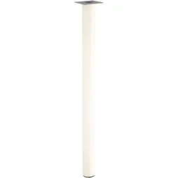 Lot De 4 Pieds De Table Cylindrique Fixes Métal Époxy Blanc, 71 Cm