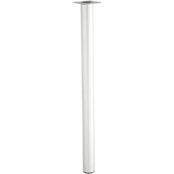 Lot De 4 Pieds De Table Cylindrique Fixes Métal Époxy Gris, 71 Cm