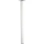 Lot De 4 Pieds De Table Cylindrique Fixes Métal Époxy Gris, 71 Cm