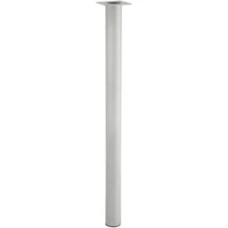 Lot De 4 Pieds De Table Cylindrique Fixes Métal Époxy Gris, 71 Cm