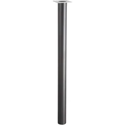 Lot De 4 Pieds De Table Cylindrique Fixes Métal Époxy Noir, 71 Cm