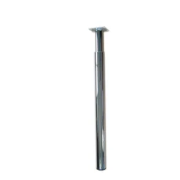 Pied de table chromé, diamètre 6 cm x hauteur réglable de 70 à 110 cm