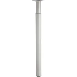 Pied De Plan De Travail Cylindrique Réglable Métal Époxy Gris, De 70 À 110 Cm