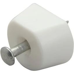 Lot De 20 Taquets À Clouer, Plastique Blanc, Diam.1.5 Mm