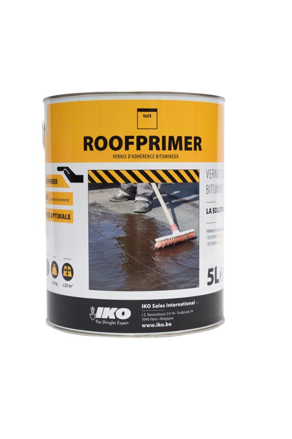 Primaire D'Accrochage Iko Roofprimer 5 L Noir