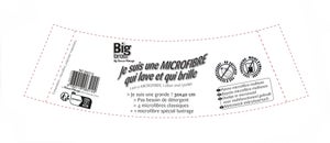 Lot de 5 microfibres 2 usages 30 x 40 cm