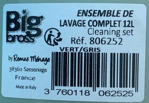 Balai à franges manche métal 124 cm + seau 12 l + essoreur BIG BROSS