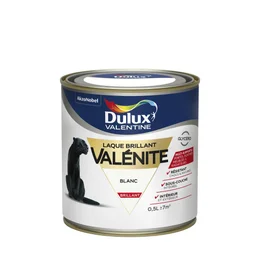 Peinture laque boiserie Valénite DULUX VALENTINE blanc brillant 0.5 l