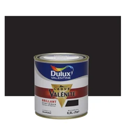 Peinture laque boiserie Valénite DULUX VALENTINE noir brillant 0.5 l