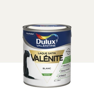 Peinture laque boiserie Valénite DULUX VALENTINE blanc satiné 2 l