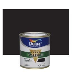 Peinture laque boiserie Valénite DULUX VALENTINE noir satiné 0.5 l