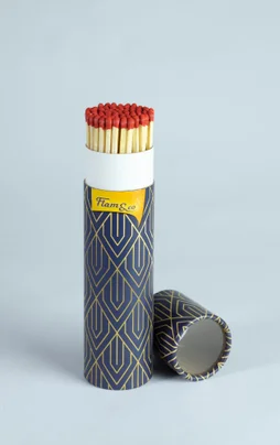 Tube de 65 allumettes géantes, FLAM & CO, FSC