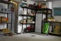Etagère métal  bois l96 x H180 x P40cm 4 tablettes hubsystem gris